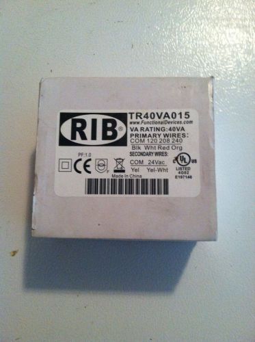 RIB Transformer TR40VA015 120, 208, 240, 277, 480 24 Volt New W/1900 Cover