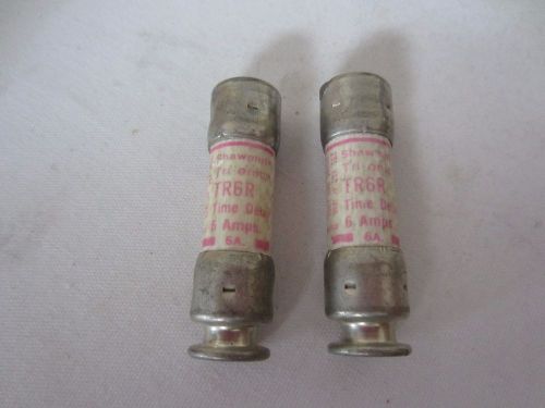 Lot of 2 Gould Shawmut TR6R Fuses 6A 6 Amps Tested