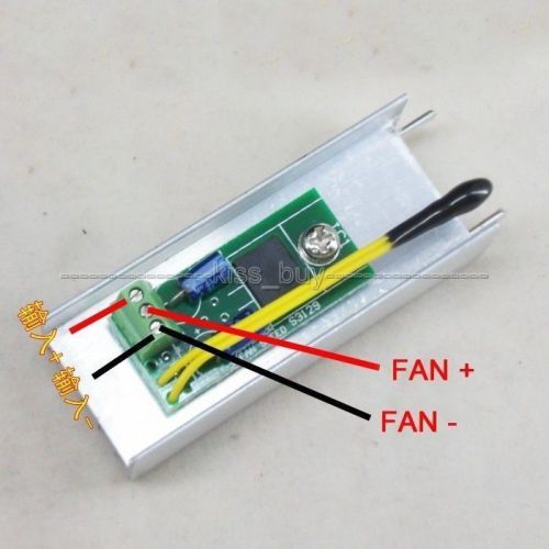 New 12v 1a automatic pc cpu fan temperature control speed controller thermostat for sale