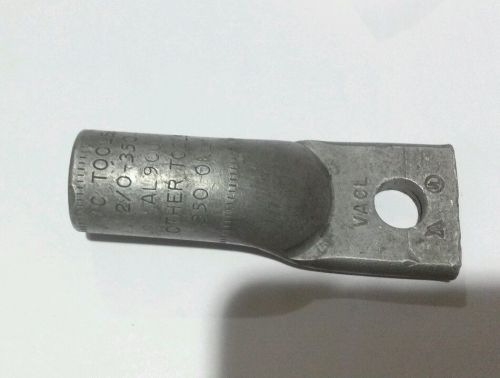 Hubbell VACL aluminum 2/0-350 spade lug versacrimp spade 1/2&#034; hole (lot of 8)