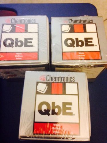 LOT OF 3 NEW IN SEALED BOX CHEMTRONICS QBE WIPES 200 PER BOX