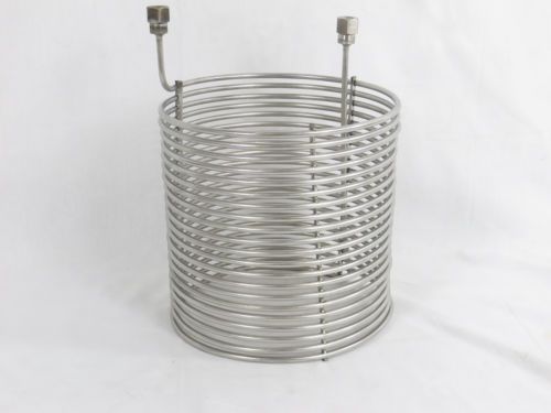 Stainless steel condensing coil w/ female 1/4&#034; npt welded fittings, large diamet for sale
