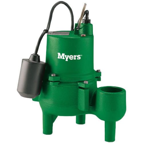 Myers srm4pc-1 - 4/10 hp cast iron sewage pump (2&#034;) w/ tether float switch for sale