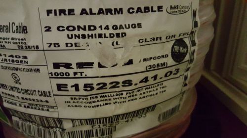 Carol E1522S 16/2C Solid UnShielded Riser Fire Alarm Cable Wire FPLR/CL3R /40ft