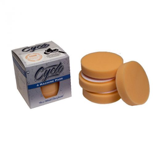 Cyclo 4&#034; orange velcro foam paint/metal deox, compounding and polish pads, pair for sale