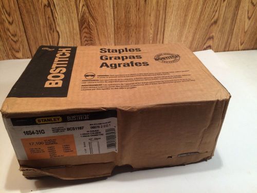 BOSTITCH Staples 16S4-31GAL NEW CASE of 17,100 1/2 x 1-1/4&#034;