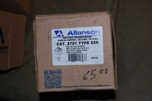 New Allanson Oil Burner Ignition Transformer 2721 Type 629 Carlin 200 201 301CRD