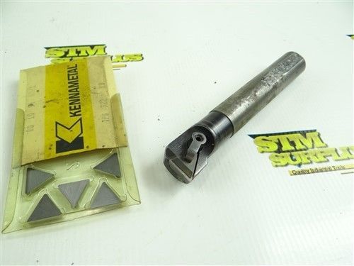 KENNAMETAL INDEXABLE BORING BAR TURNING &amp; FACING 3/4&#034; X 5&#034; + CARBIDE INSERTS