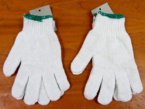 2 Pair Stretchy Cotton Knitted Work Garden Gloves  NEW