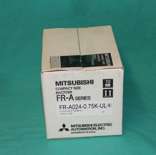 Mitsubishi, fr-a024-0.75k-ul, freqrol-a024 inverter 3ph 1hp 5a vfd drive motor n for sale