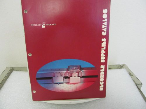 Hewlett Packard Recorder Supplies Catalog....1977