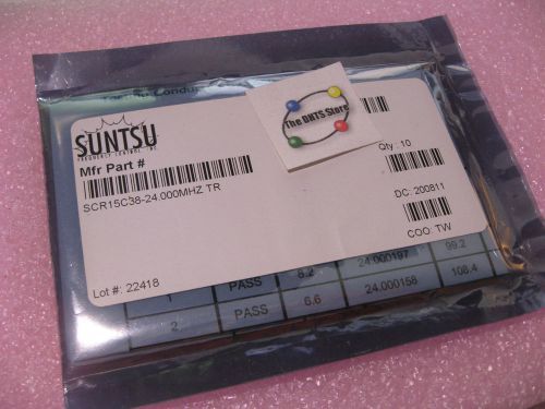 SUNTSU SCR15C38-24.000MHZ TR 24.000 MHz CRYSTAL XTAL SMT - NEW Qty 10