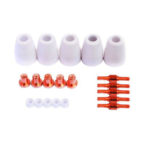 20-pieces plasma cutter consumables nozzle electrode cup and ring lcon20 for ... for sale