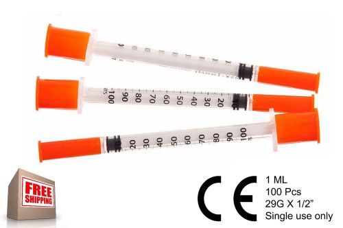 100 x 1ml troge syringe 29g (13mm) hypodermic, ce marked - german tech for sale