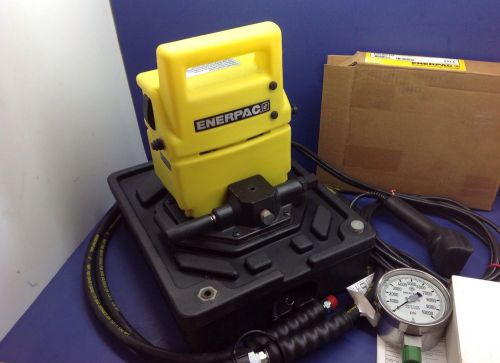 Enerpac puj-1201b pump, hydraulic, 115 vac new! 10&#039; hc9210 hyd hose 10,000 psi for sale