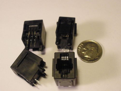 ( 10 PC. ) TE CONNECTIVITY 5520425-2 6P4C MODULAR JACK, VERTICAL, SINGLE FEMALE