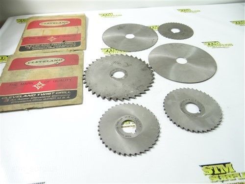LOT OF 13 HSS SLITTING SLOTTING SAWS 4&#034; TO 6&#034; NATIONAL P&amp;W AND CLEVELAND