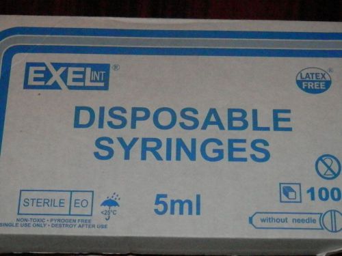 Disposable Syringes (without needle)  - 5ml - NIB - Box of 100