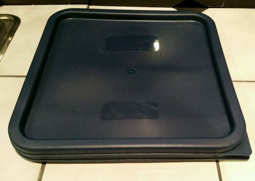 2 Cambro Midnight Blue Lids for large (12, 18 &amp; 22qt) Square Containers SFC12