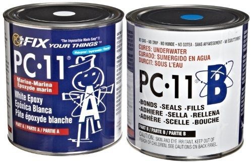 Pc products pc-11 two-part marine epoxy adhesive bond paste, off white, 8 lb new for sale