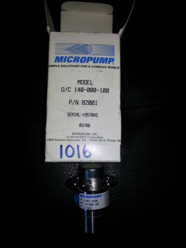 Micropump external gear acid pump O/C 140-000-100 P/N 82001 Serial# 957045