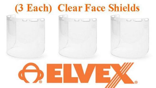 Elvex fs-15pc polycarbonate molded face shield 8&#034; x 15.5&#034; x .07&#034; for sale