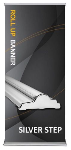 Silverstep retractable banner stand only 33“ free custom printing