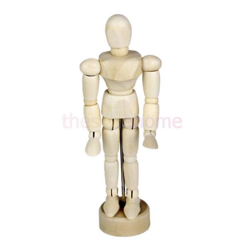 Wooden artist&#039;s drawing model posable articulated movable human body 4.49&#034; for sale