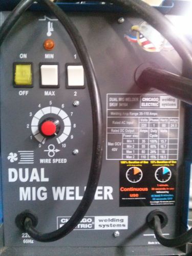 Chicago Electric 220V/100A Dual MIG Welder GAS/NO GAS
