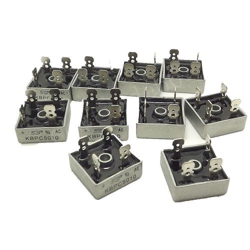 10x Metal Case Bridge Rectifier 50A 1000V SEP KBPC5010