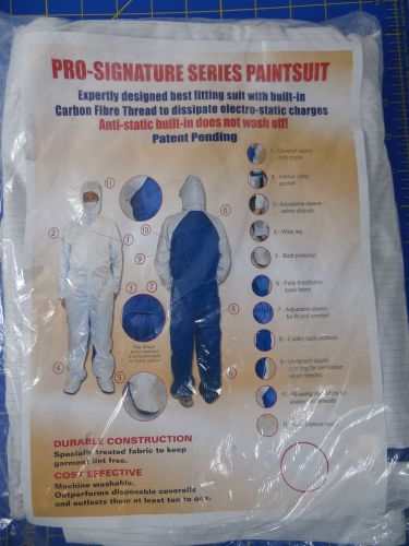 Pro- signature anti static spray suit w/hood boot protector zipper paintsuit for sale