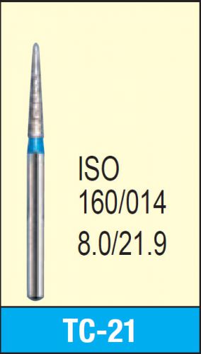 MANI DIA-BURS TC-21 Taper Conical End Standard Grit Dental Diamond Burs 30 pcs