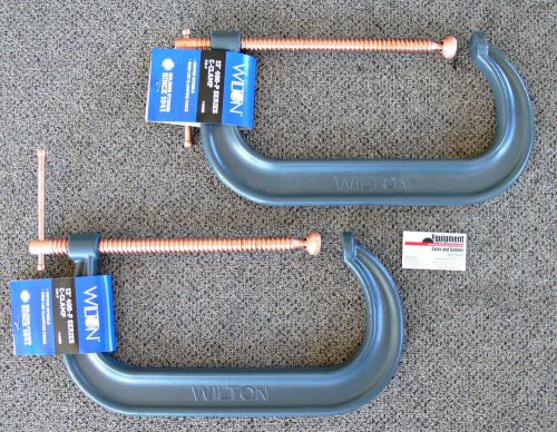 Wilton 12&#034; Spark-Duty C-Clamps 400-Series w/ Copper Spindles ~Model 412-P (Pair)