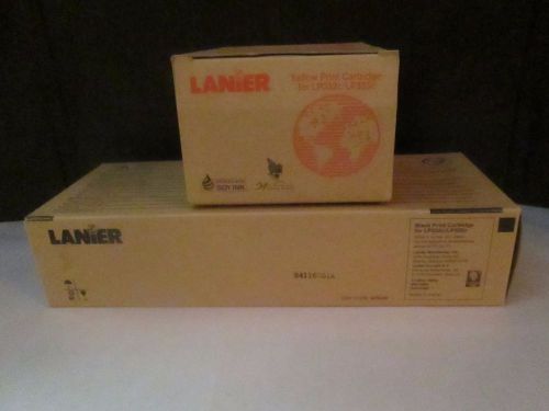 Lot 2 New Lanier Toner Print Cartridges for LP332C/LP335C Black &amp; Yellow