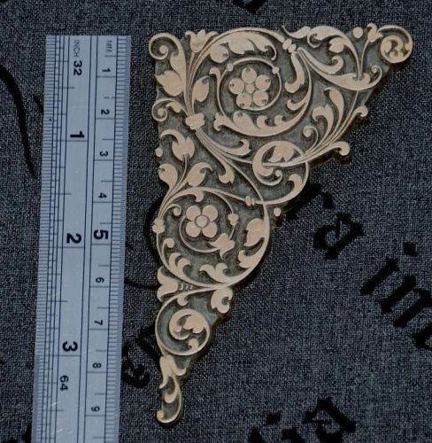brass ornament bookbinding Art Nouveau leather stamp embossing bookbinder vtg