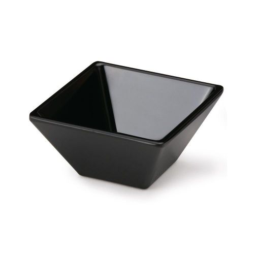 G.E.T. ML-257-BK Siciliano Black 3 Oz Square Petite Bowl - 48 / CS