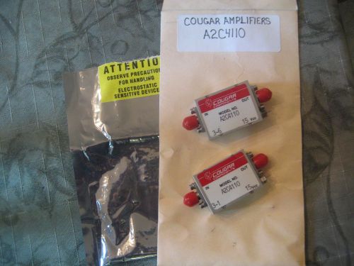 LOT of 2 Teledyne Microwave Cougar Components Cascaded Amplifiers Model# A2C4110