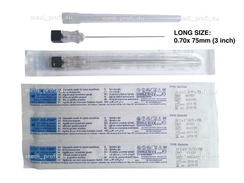 1 2 3 4 5 10 long sterile needles 22g black 0.7x75 mm, 3,0&#034; ink refill fast p&amp;p for sale