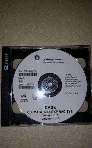 GE medical systems case, cd image case xp radisys version 1.2 volume 1+2