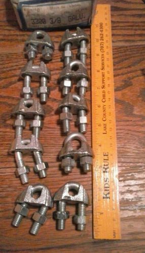 3/8 galvanized wire rope clip u-bolt type 3/8&#034; lot of 10pcs campbell covert box for sale