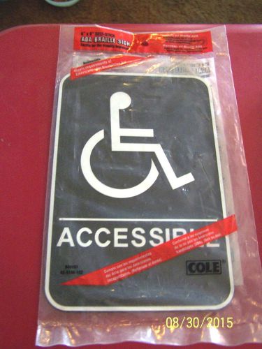 Wheelchair accessible sign nip -braille 6&#034; by 9&#034; for sale