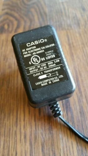 Genuine CASIO AD-A60024 AC ADAPTOR For Electronic Calculators 6V 240mA