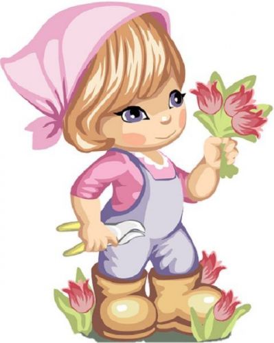 30 Custom Garden Girl Personalized Address Labels