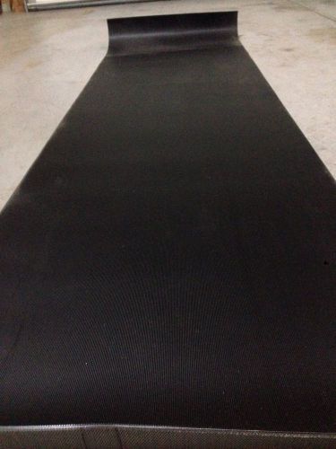 26&#034;x 7&#039; 8&#034; grooved ribbed top black rubber conveyor belt 2-ply 92&#034; for sale