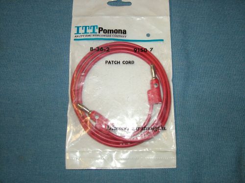 NEW  Pomona B-36-2 Test Lead - Red 60V 15A  Patch Cord