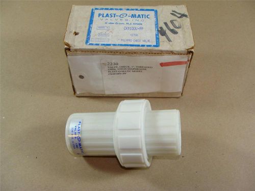 New plast-o-matic ckm100v-pp 1&#034; npt polyprolylene check valve viton diaphragm for sale