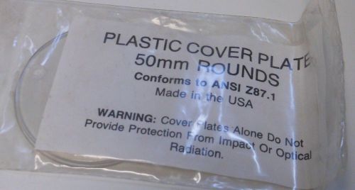 SGP Clear Plastic 50mm Round Cover Plates NIB Pair