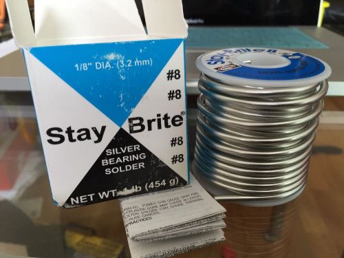 New Stay Brite #8 Silver Bearing Solder 1 Lb