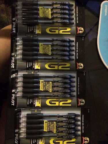 20 PILOT G2 0.38mm Ultra Fine  Pack Of 20 RT Gel Pens BLACK Ink New