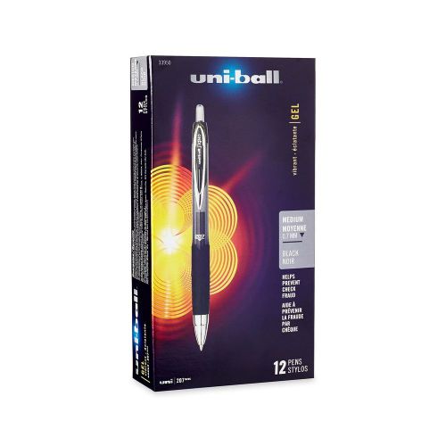 Uni-ball signo gel 207 retractable roller ball pen medium point translucent b... for sale